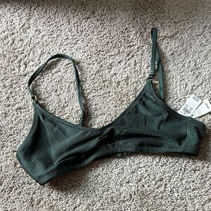 Aerie scoop green swim top bikini